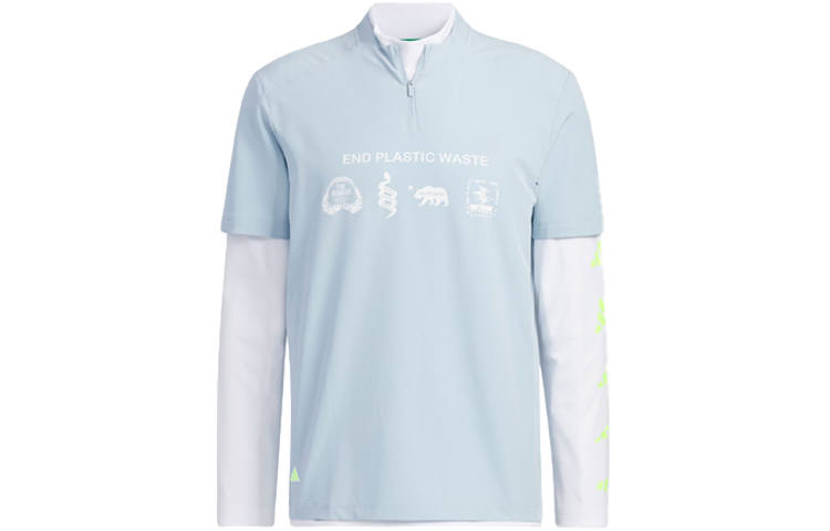 Adidas Adidas AEROREADY Polo Shirts Men's Light Blue Polo Collar Moderate Straight Fit
