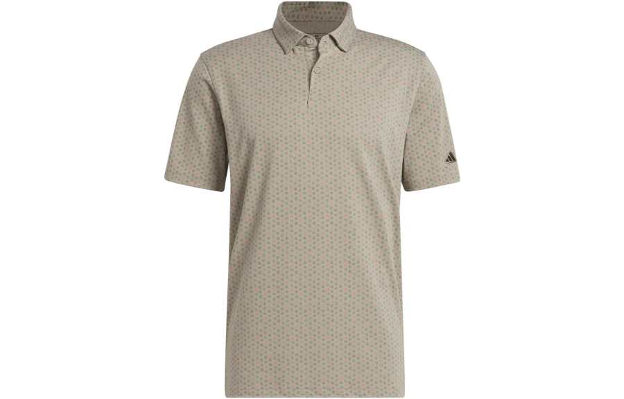 Adidas Adidas Polo Shirts Men's Pebble Silver Gray Polo Collar Moderate Straight Fit