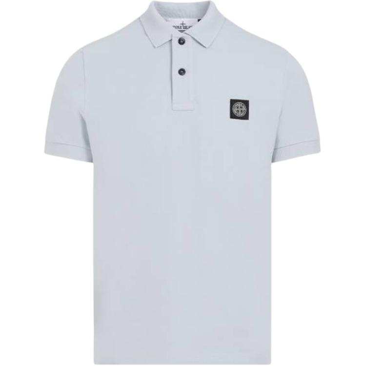 STONE ISLAND Logo Patch Short Sleeved Polo Shirt
