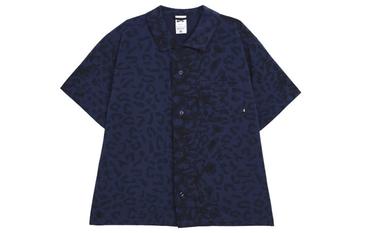 Nike Nike SB SS24 Print Bowler Short Sleeve Button Down Skate Top Shirt Unisex Midnight Marine Blue