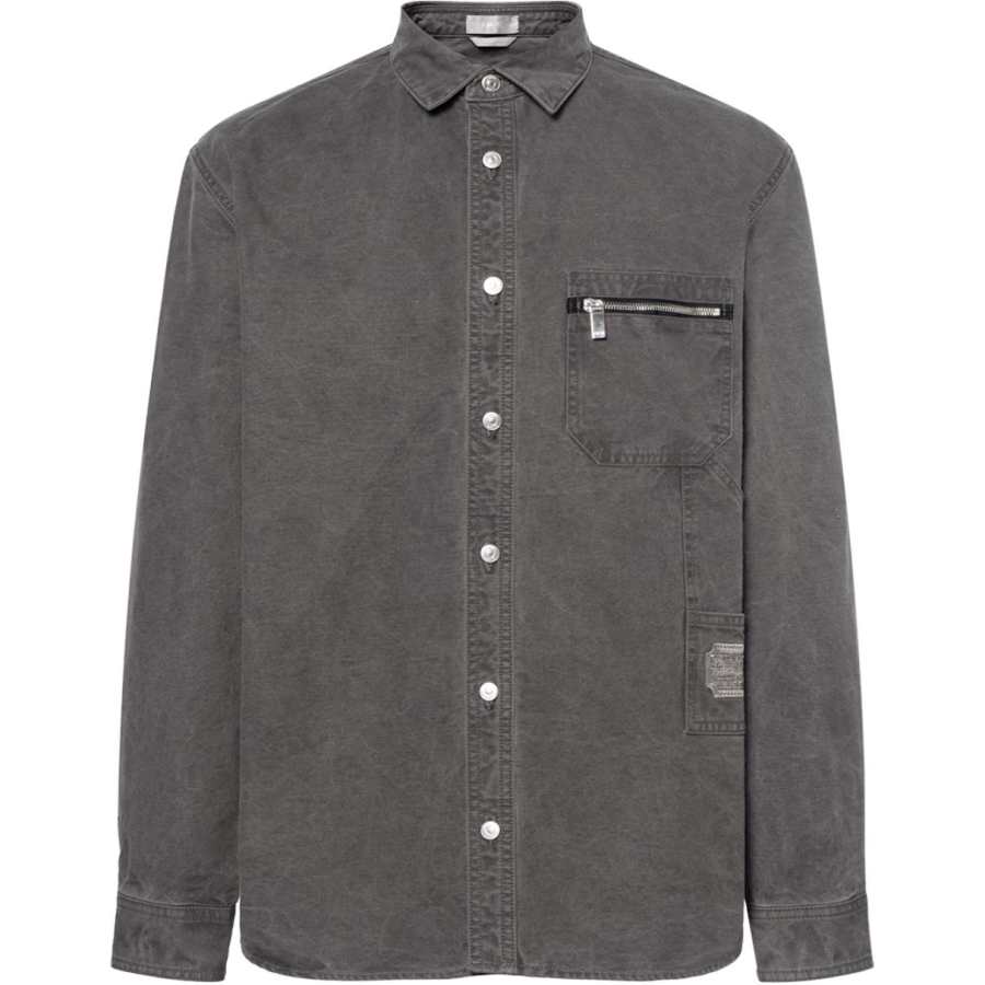 DIOR DIOR Shirts Men's Gray Lapel Moderate Other
