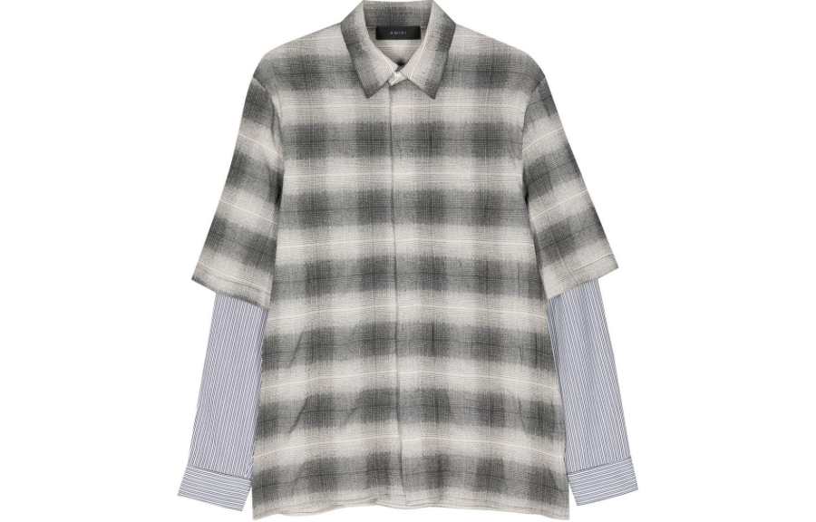 AMIRI Amiri mix-print layered shirt