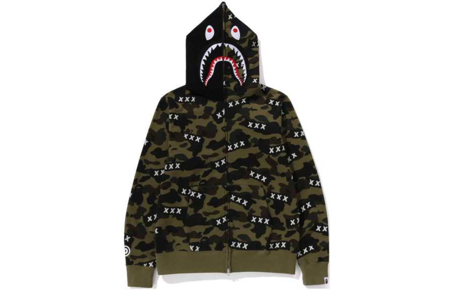 A BATHING APE Bape X God Selection Xxx Shark Full Zip Hoodie