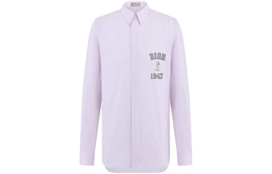 DIOR DIOR Shirts Men's Pink Pointed Collar Moderate Other