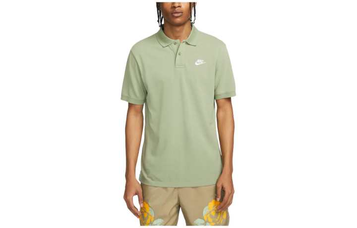 Nike Nike Polo Shirts Men's Yellow Green Polo Collar Moderate Straight Fit