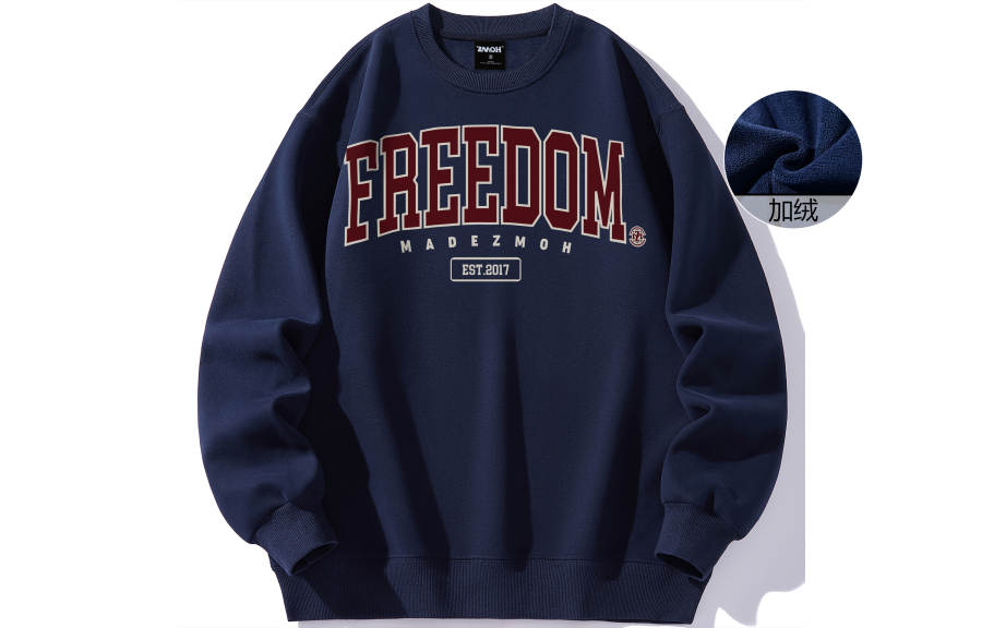 ZMOH Sweatshirts Unisex Crew Neck Thickened Heavyweight