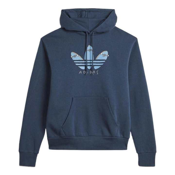 Adidas Adidas Sweatshirts Unisex Blue Hooded Moderate Regular