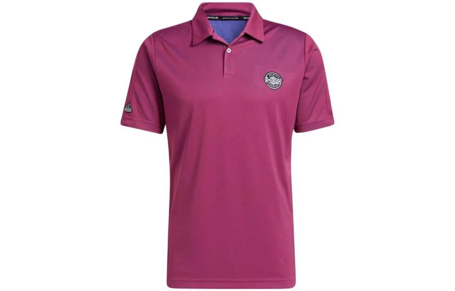 Adidas Adidas Polo Shirts Men's Purple Polo Collar Moderate Straight Fit