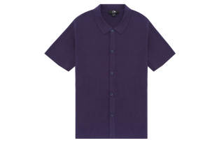 LI-NING 1990 LI NING 1990 Polo Shirts Men's Dark Ship Blue Polo Collar Moderate Straight Fit