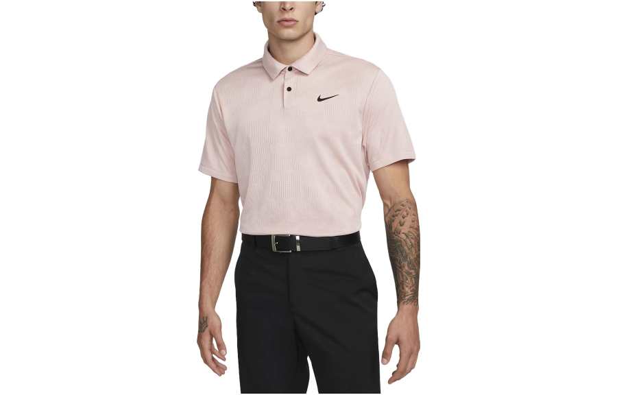 Nike Nike Polo Shirts Men's Pink Polo Collar Moderate Straight Fit
