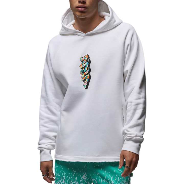 Jordan Jordan Zion FW24 Fleece Pullover Hoodie Sweatshirt Men's White