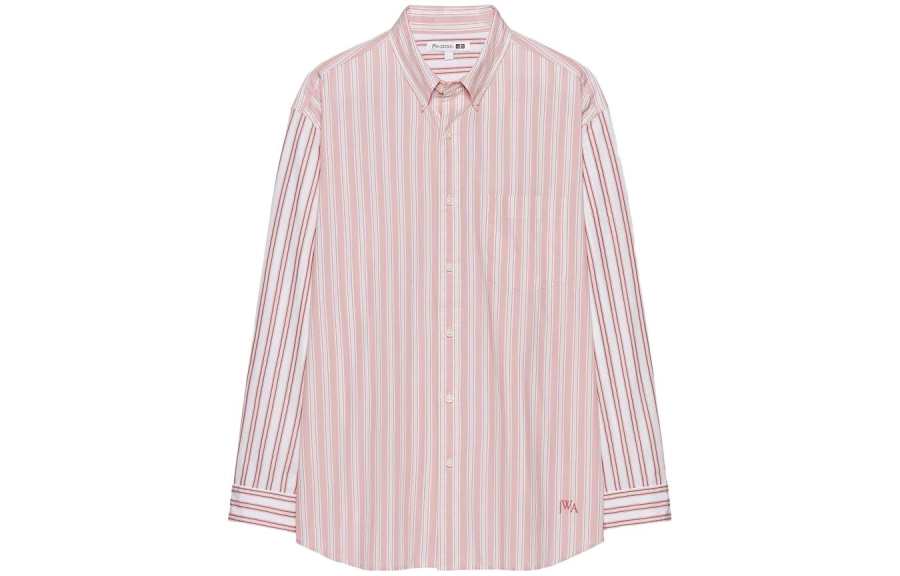 UNIQLO X JW Anderson Uniqlo Jw Anderson Co Branded Series Shirts Men's Peach Pink Lapel Moderate Other