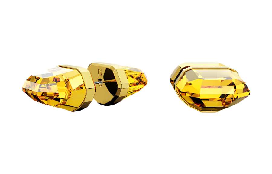 Swarovski Lucent Stud Earrings Women's Gold