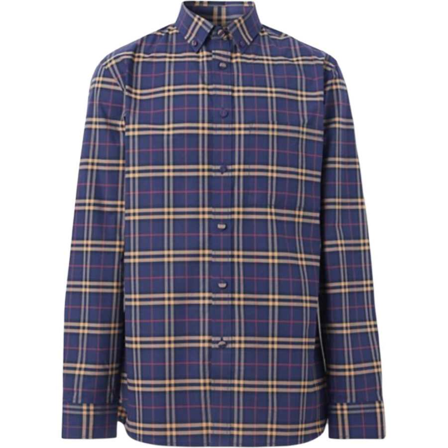 Burberry Shirts Men's Blue Moderate Other