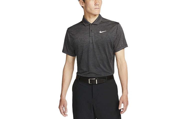 Nike Nike Polo Shirts Men's Black Polo Collar Moderate Straight Fit
