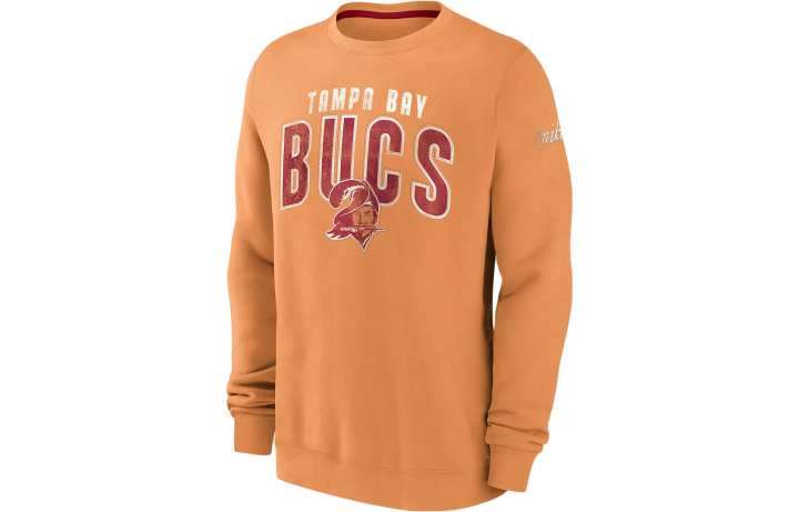 Nike Nike Sweatshirts Men's Orange Crew Neck Moderate Regular