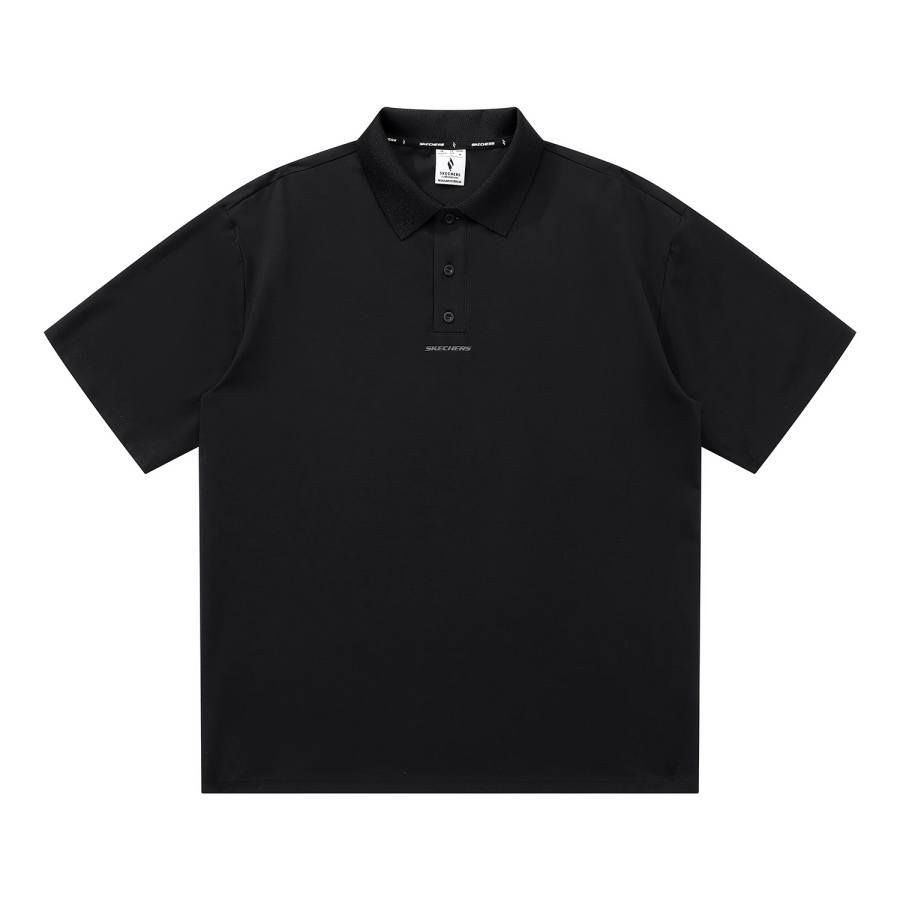 Skechers Elegant Diamond Collection Polo Shirt Unisex Pitch Black