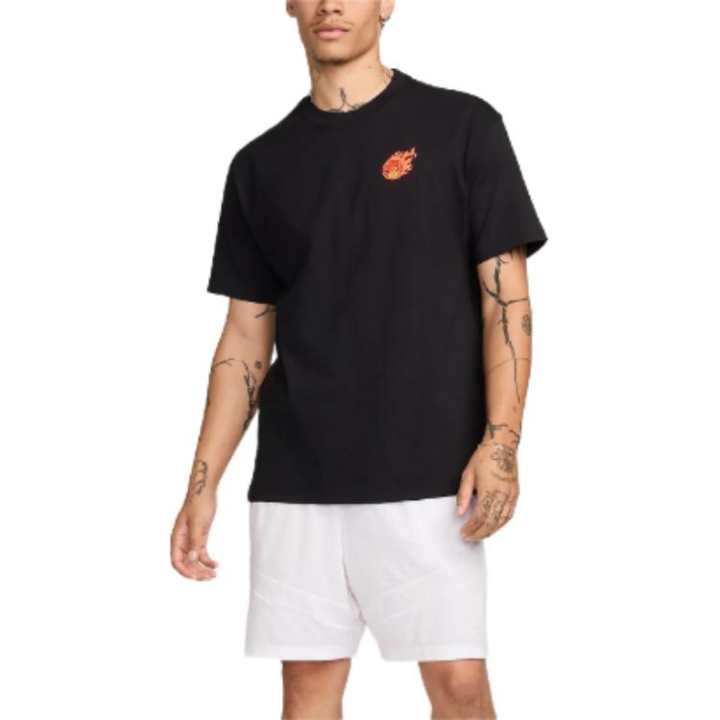 Nike Nike Max90 T Shirts Men's Black Crew Neck Moderate Straight Fit