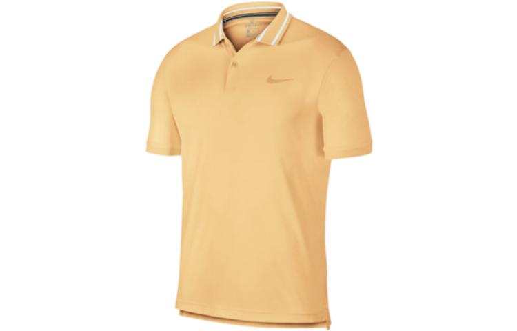 Nike Nike Polo Shirts Men's Yellow Polo Collar Moderate Straight Fit