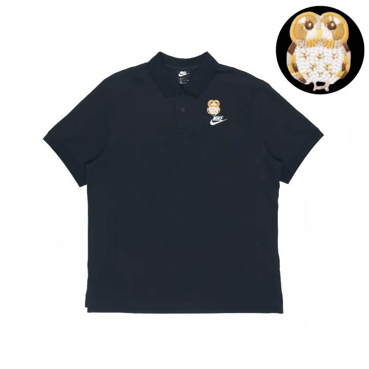 Nike Nike Polo Shirts Unisex Black Polo Collar Moderate Straight Fit