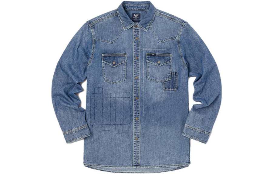 Lee Lee Shirt Men's Medium Dark Blue