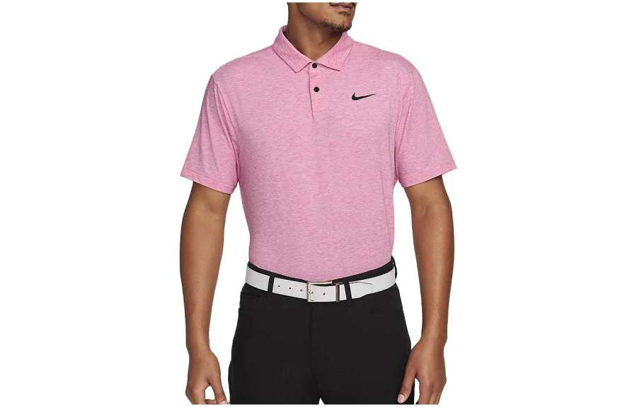 Nike Nike Polo Shirts Men's Pink Polo Collar Moderate Straight Fit