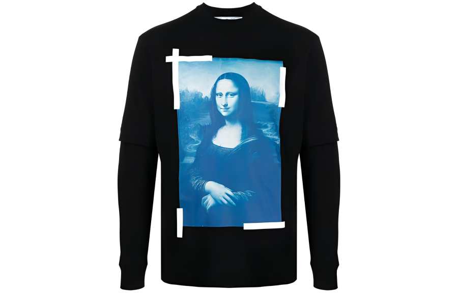 OFF-WHITE OFF WHITE Monalisa Print Long sleeve T shirt