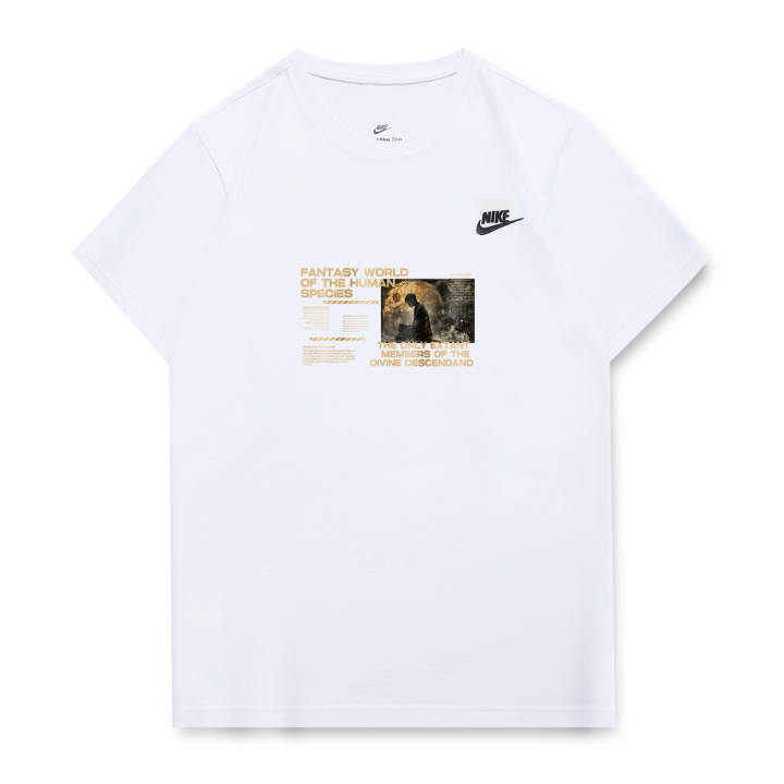 Nike Nike T Shirts Unisex White Crew Neck Moderate Straight Fit