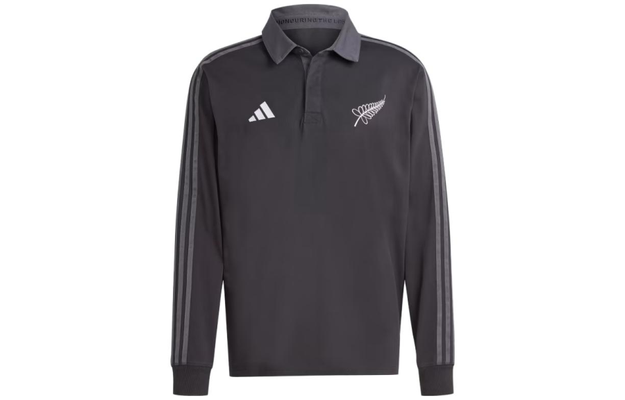 Adidas Adidas Polo Shirts Men's Black Polo Collar Moderate Straight Fit