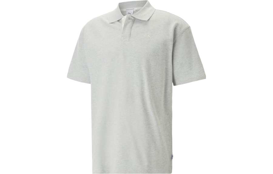 PUMA Polo Shirt Unisex Light Mixed Gray