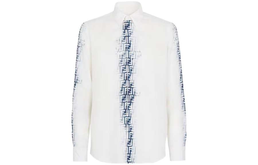 FENDI Monogram print Linen Shirt