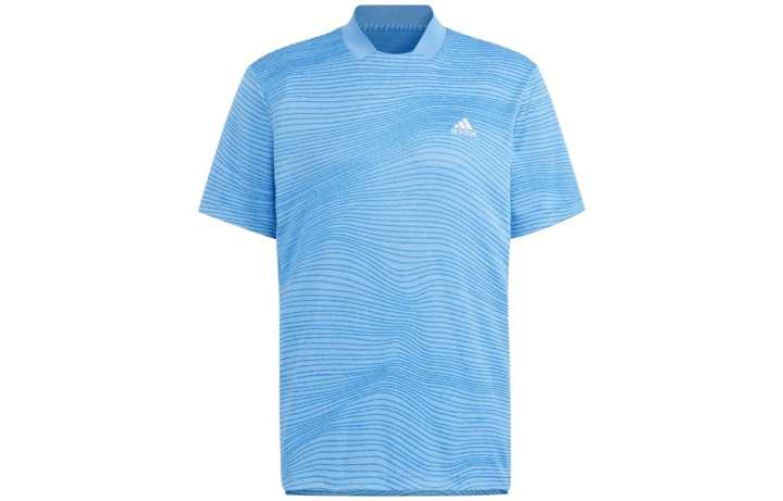 Adidas Adidas Shirts Men's Blue Stand Collar Moderate Shirt
