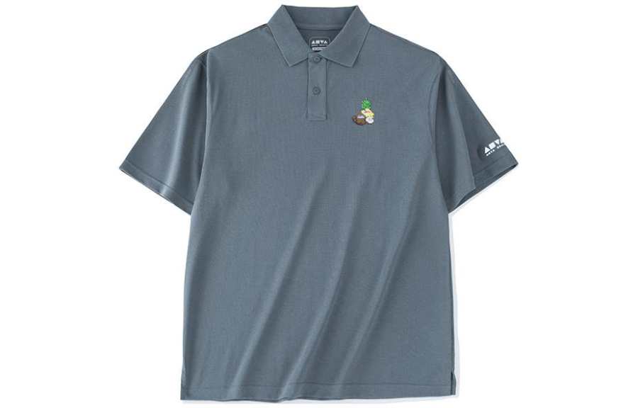 ANTA Life Collection Polo Shirts Unisex Snow Stone Gray Polo Collar Moderate Straight Fit