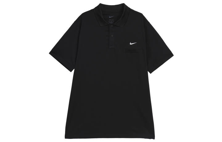 Nike Nike Polo Shirts Men's Black Polo Collar Moderate Straight Fit