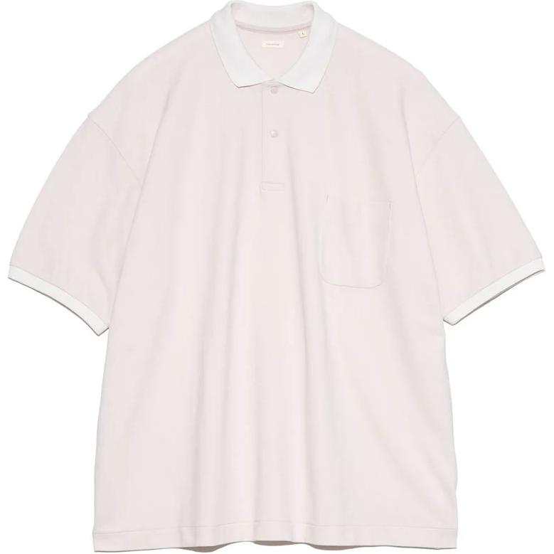 Nanamica SS25 Polo Shirt Unisex Gray Pink