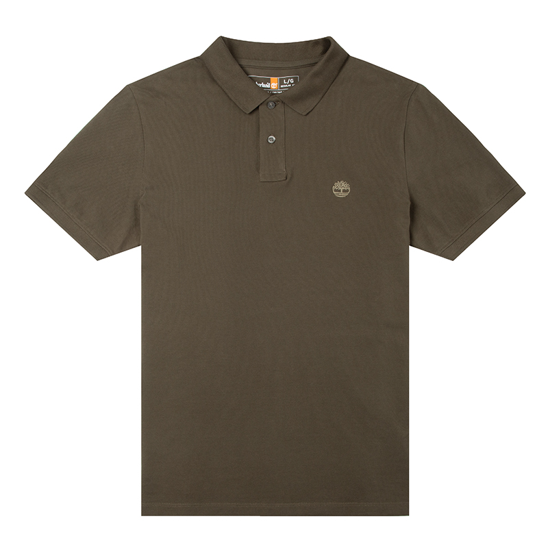 Timberland SS25 Polo Shirt Men's Dark Olive Green
