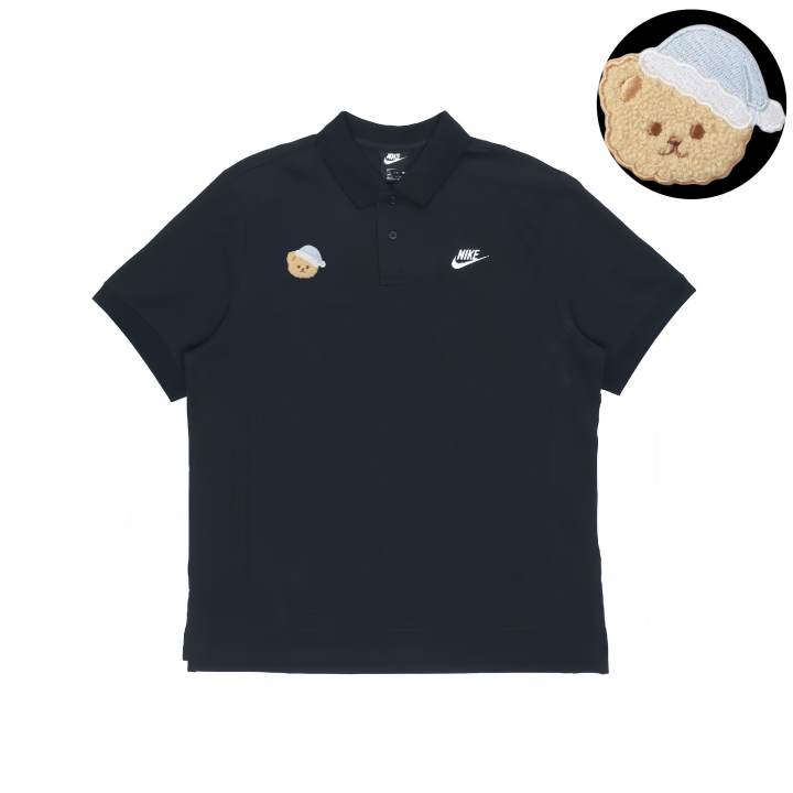 Nike Nike Polo Shirts Unisex Black Polo Collar Moderate Straight Fit
