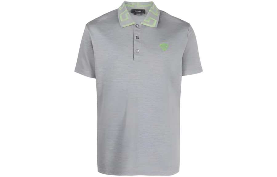 VERSACE VERSACE SS23 Polo Shirt Men's Gray
