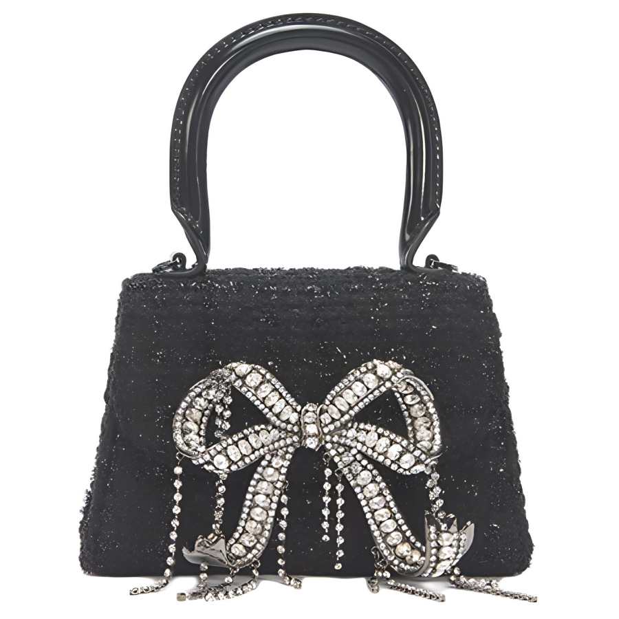Self-portrait Self portrait Polyester Film Fiber Shoulder Bag, Crossbody Bag, Handbag Micro Women's Black