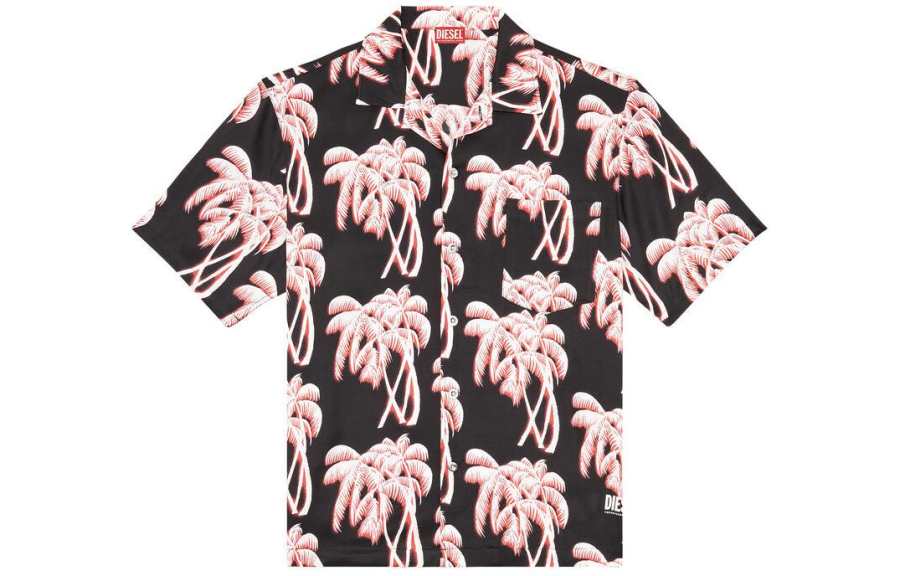 DIESEL DIESEL Bmowt Adrian Palm Tree Printed Buttoned Shirt