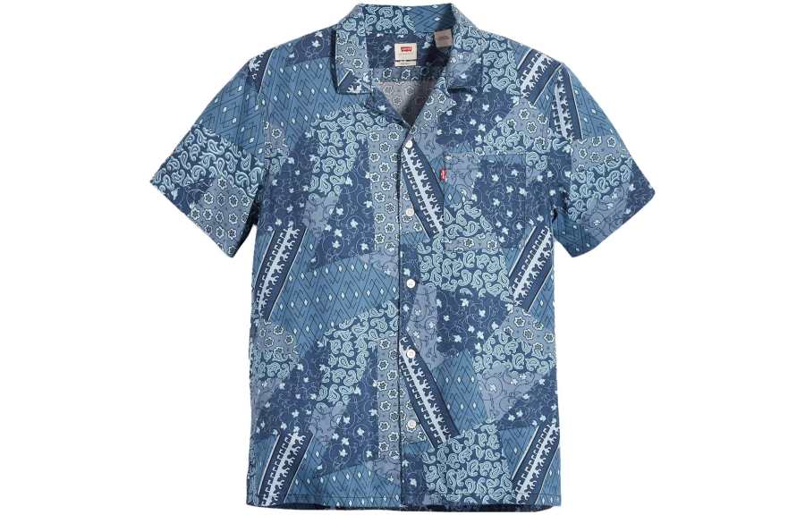 Levis Levis Shirts Men's Blue Lapel Moderate Other