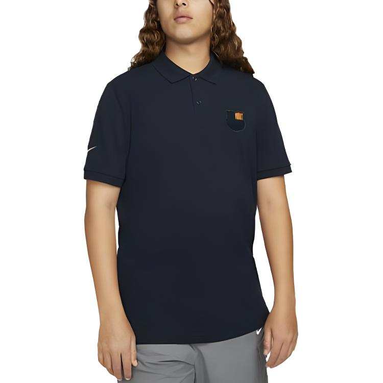 Nike Nike Polo Shirts Men's Black Polo Collar Moderate Straight Fit