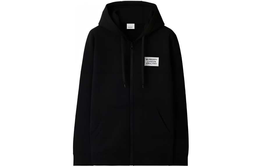 Burberry Hove Logo Print Zip Hoodie