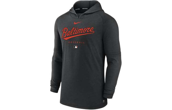 Nike Nike x MLB Collaboration Dri FIT Early Work Sweatshirt Baltimore Orioles Unisex Black
