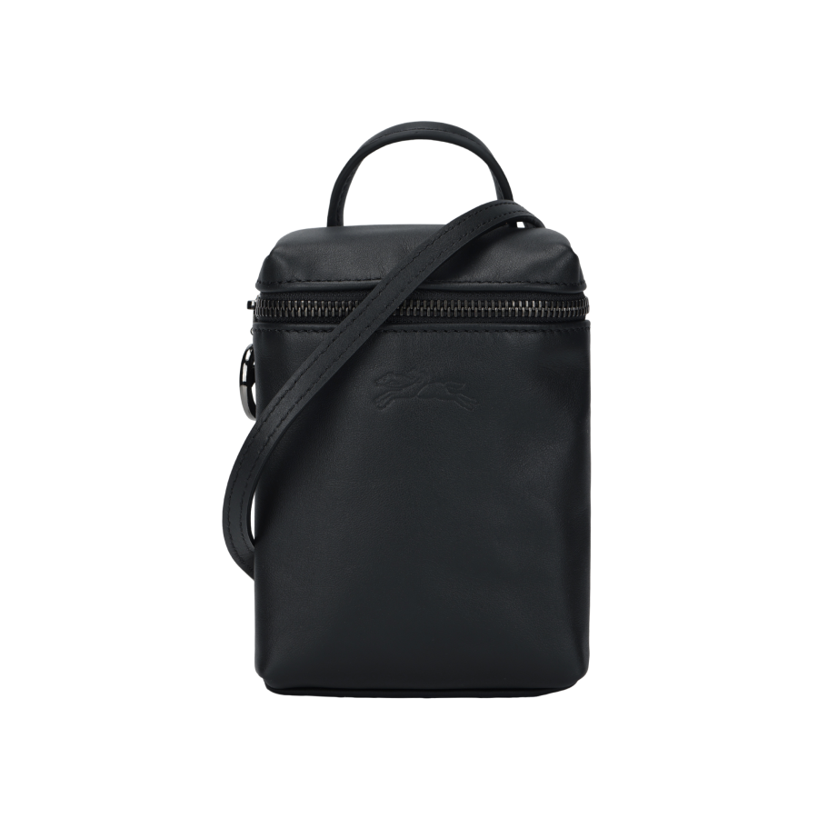 LONGCHAMP Le Pliage Xtra Cow Leather Shoulder Bag, Crossbody Bag, Handbag Men's Black