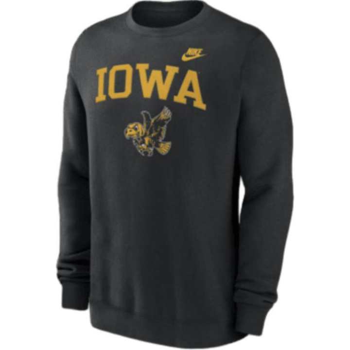 Nike Nike Iowa Hawkeyes Legacy Classic Arch Over Logo Men's Nike College Pullover Crew
