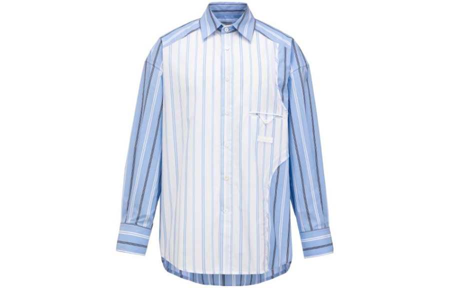 Feng Chen Wang Feng Chen Wang Shirts Men's Blue Pointed Collar Moderate Other