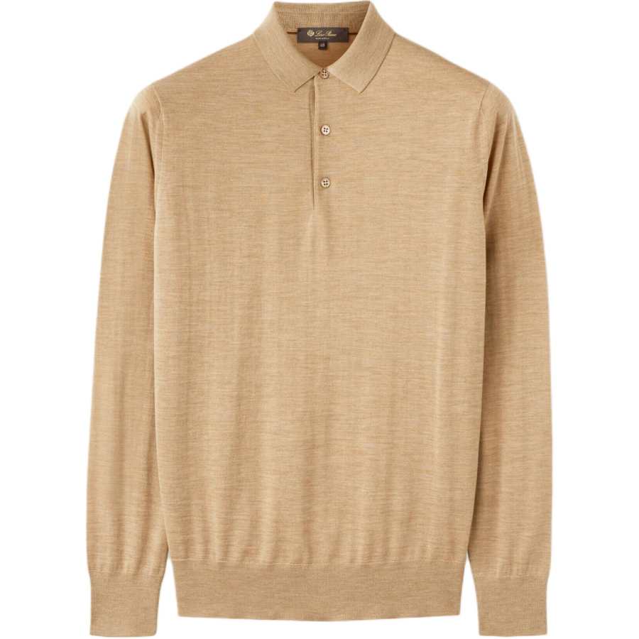 Loro Piana Polo Shirt Men's Golden Wheat Mixed Color