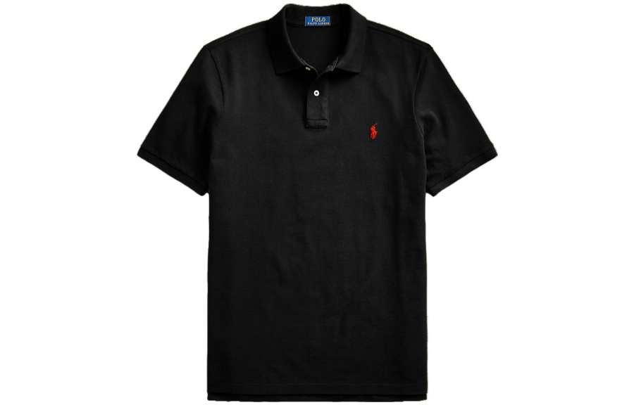 Polo Ralph Lauren Polo Shirts Men's Black Polo Collar Moderate