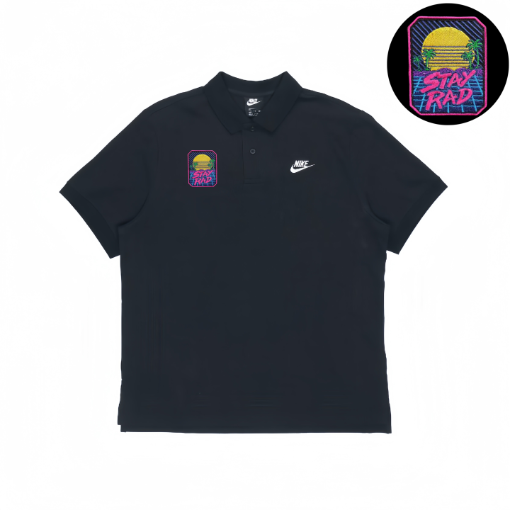 Nike Nike Polo Shirts Unisex Black Lapel Moderate